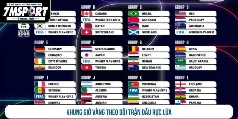 Khung giờ vàng theo dõi trận đấu rực lửa