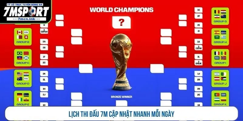 Lịch thi đấu 7M cập nhật nhanh mỗi ngày